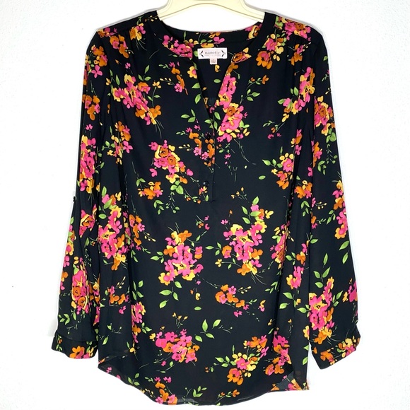 Nanette Lepore floral blouse size 1X - Picture 2 of 6
